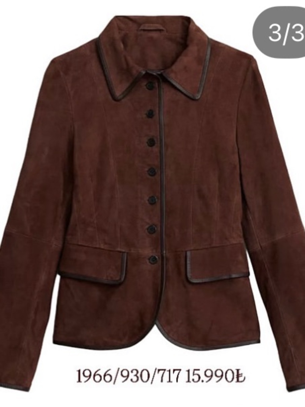 Zara Studio NWT 100% suede leather brown jacket 1966/930 - Picture 5 of 8